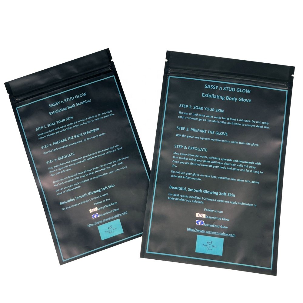 Custom Print Plastic zip bag 3 Side Seal Pouch with clear window apparel plastic packaging bag mylar bahs