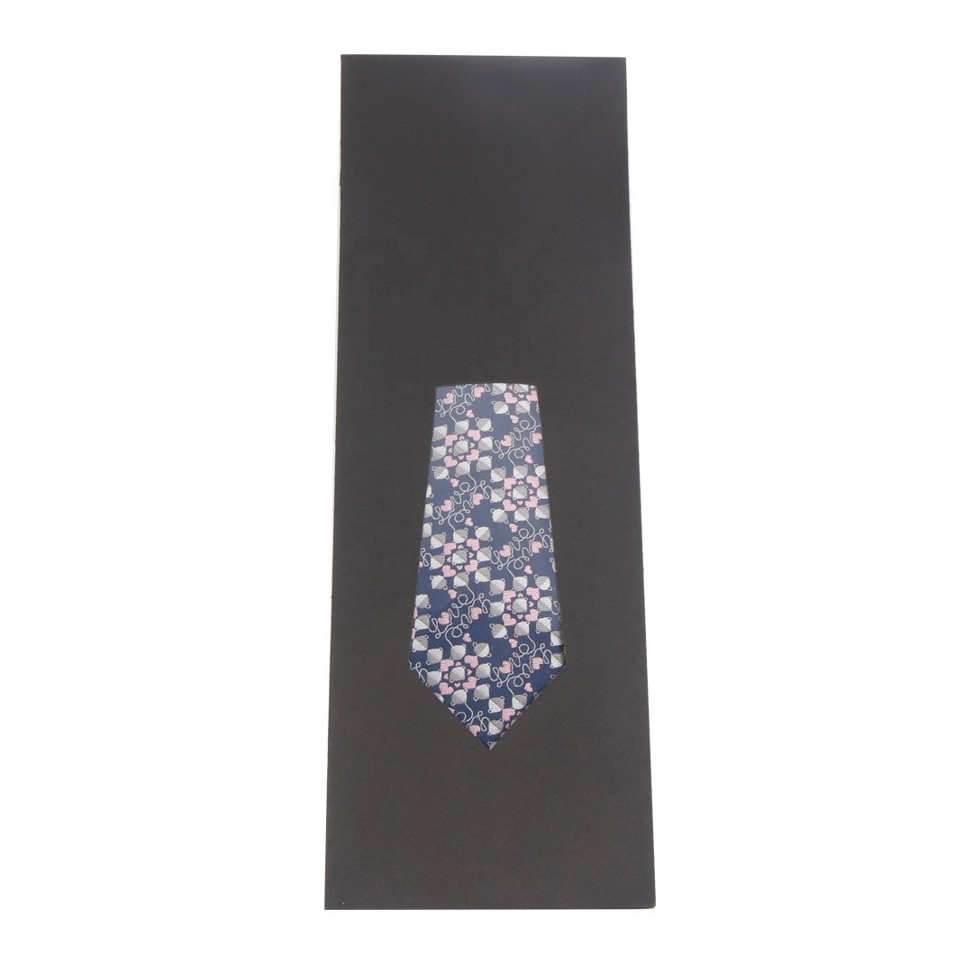 Hot selling wholesale stock necktie packaging envelope paper jam silk tie envelope custom logo neck tie envelope