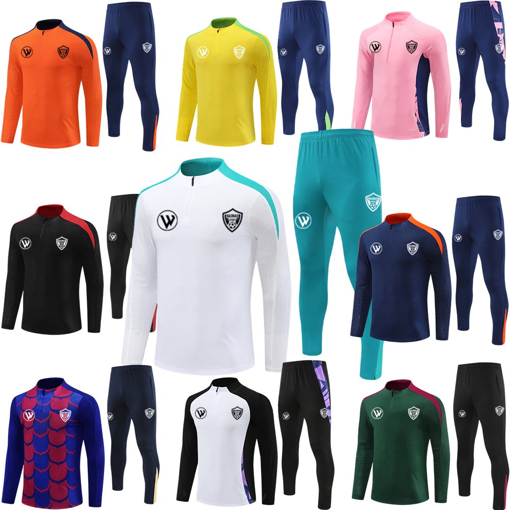 2024 Thai quality wholesale football tracksuit Half Zip Football Tracksuit jersey Football Soccer Tracksuit training uniform