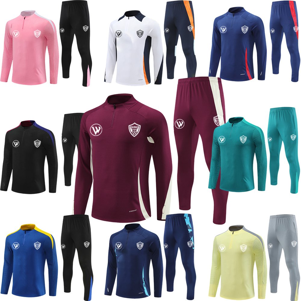 2024 Thai quality wholesale football tracksuit Half Zip Football Tracksuit jersey Football Soccer Tracksuit training uniform
