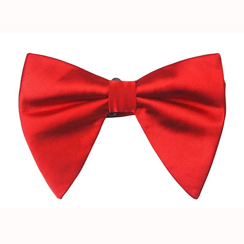wholesale oversized 100% silk solid black big bow tie for men