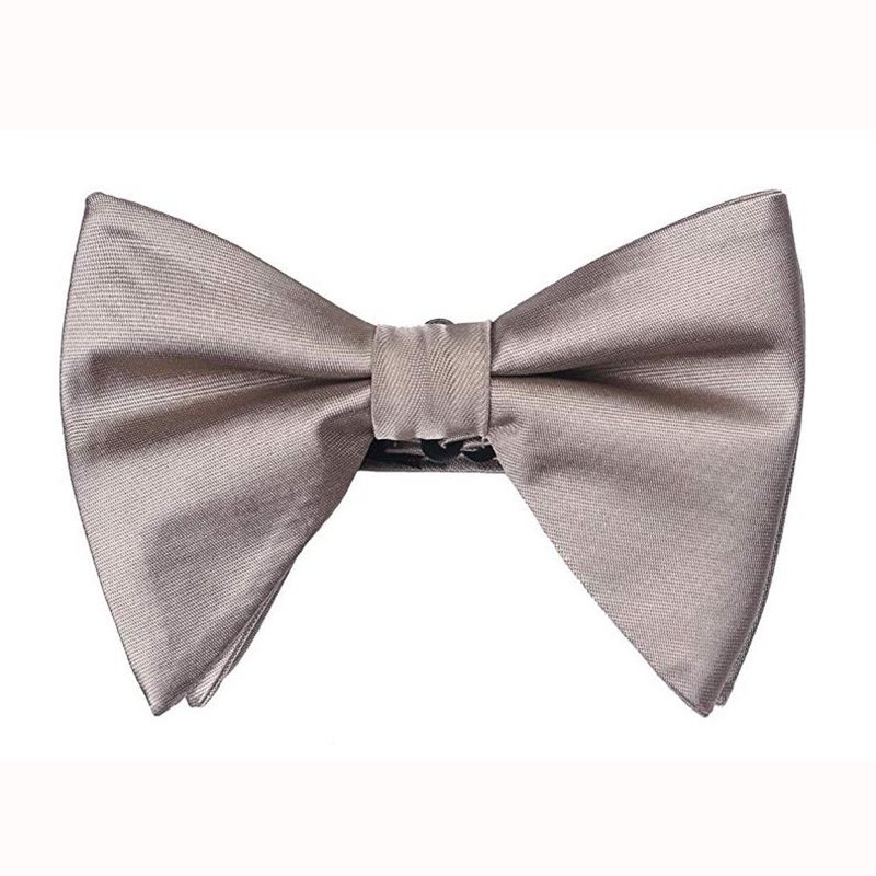 wholesale oversized 100% silk solid black big bow tie for men