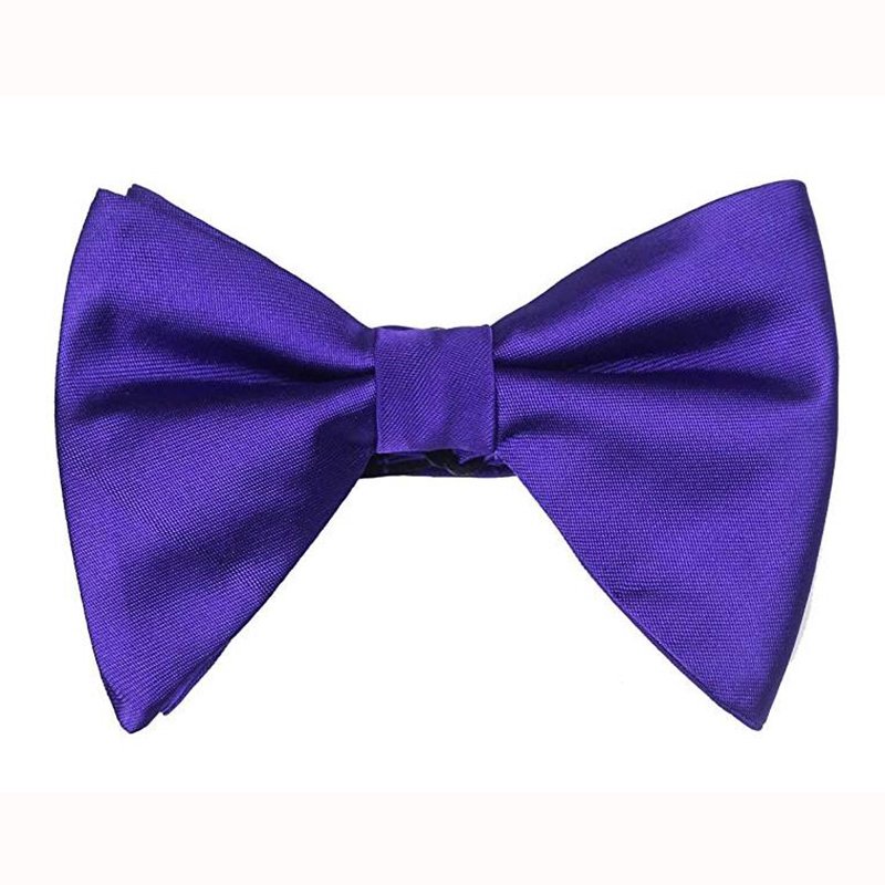 wholesale oversized 100% silk solid black big bow tie for men