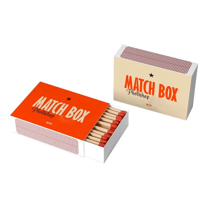 Matchbox Packaging Matches Box with Logo Drawer Paper Wholesale Paperboard Custom Printed Recyclable Kraft Red Craft Boxes BYH