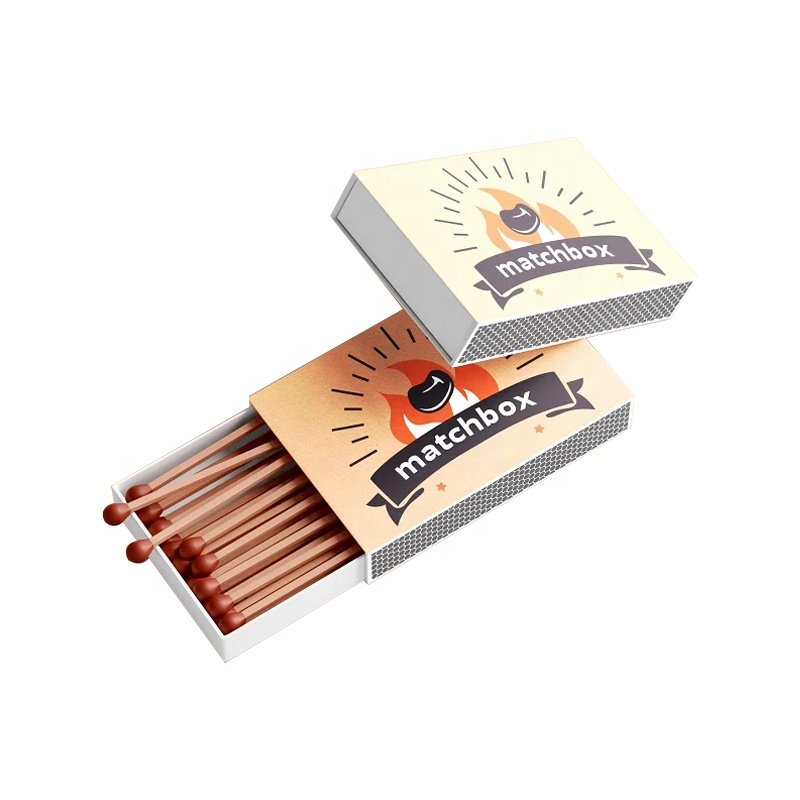 Matchbox Packaging Matches Box with Logo Drawer Paper Wholesale Paperboard Custom Printed Recyclable Kraft Red Craft Boxes BYH