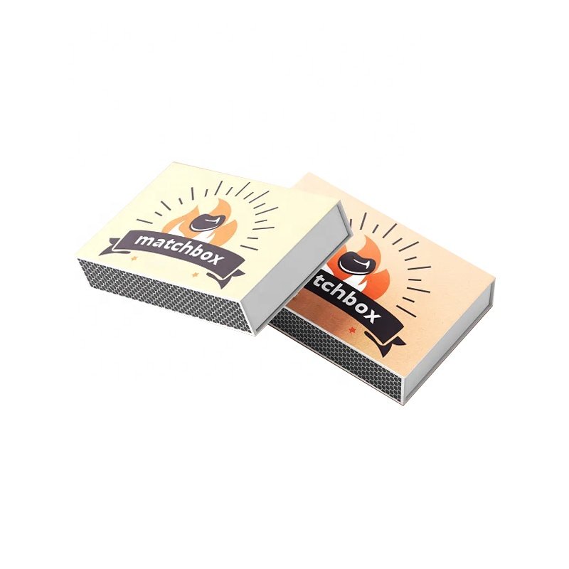 Matchbox Packaging Matches Box with Logo Drawer Paper Wholesale Paperboard Custom Printed Recyclable Kraft Red Craft Boxes BYH