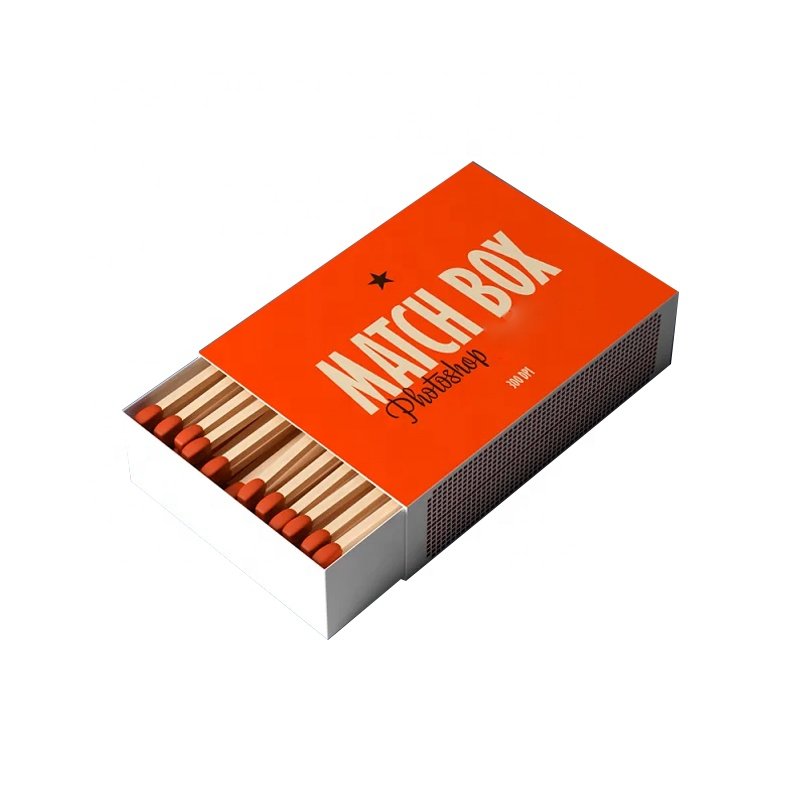 Matchbox Packaging Matches Box with Logo Drawer Paper Wholesale Paperboard Custom Printed Recyclable Kraft Red Craft Boxes BYH