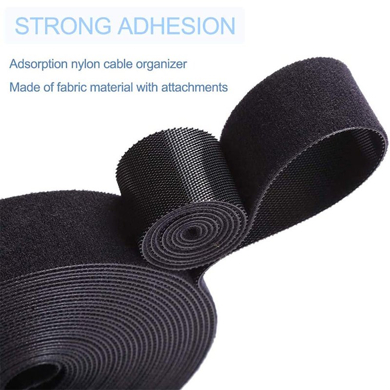 Nylon Back to Back Hook and Loop Cable Tie Adjustable Reusable Cable Ties Management Customized Double Side Hook and Loop