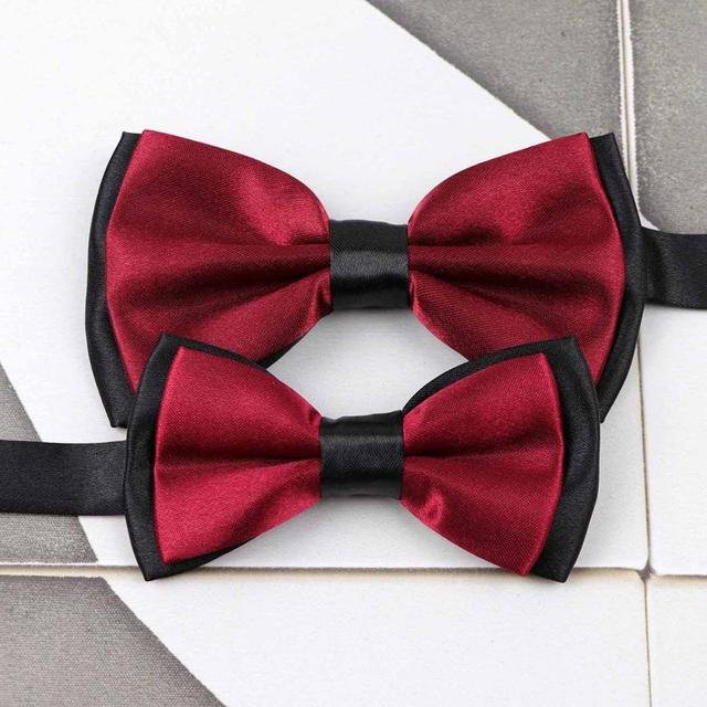 Classic children's bow tie Baby Boy's Girl fashion Solid color Adjustable Bow tie Children's two-tone pet Dog and Cat bow tie