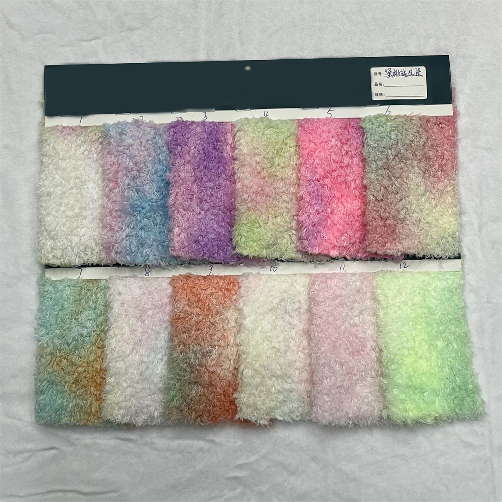 Factory Direct 157x90cm Tie-dye Peach Flannel Fabric 100% Polyester High Quality Sewing Fabric DIY Handmade Faux Fur Fabric