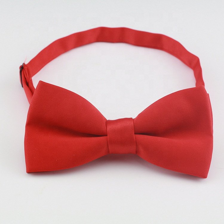 School Uniform Bowtie Polyester Solid Color Plain School Bow Tie