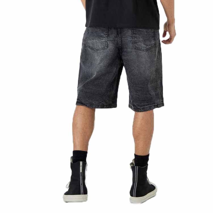 High quality summer men's denim shorts tie dye washed denim shorts