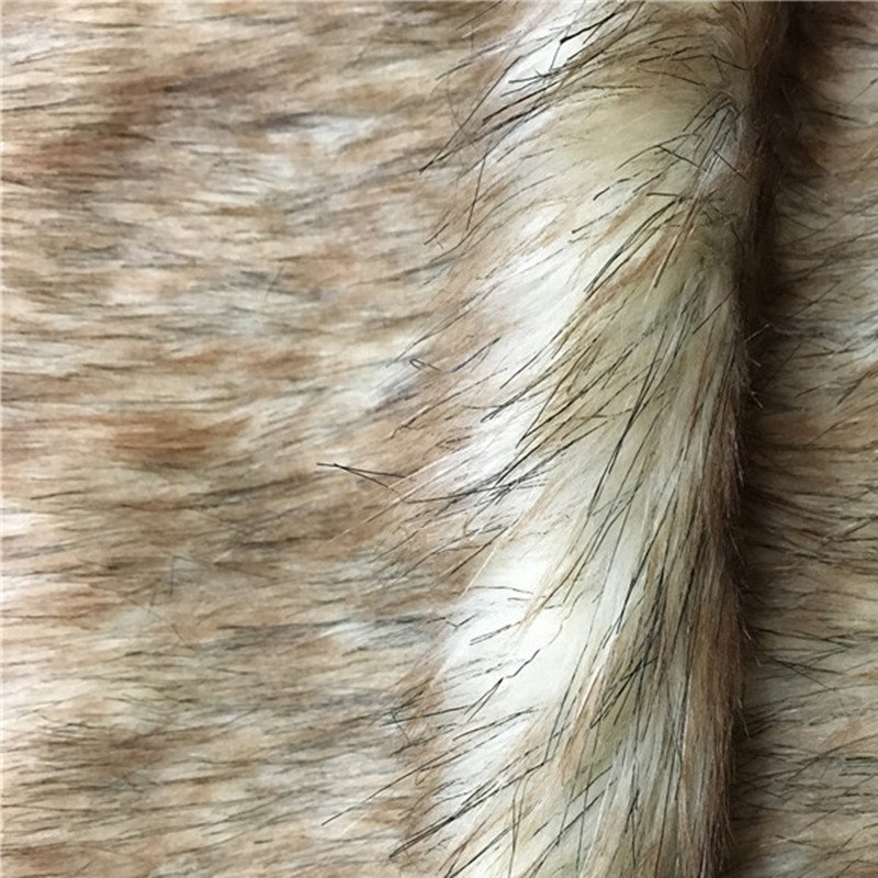 High Quality Custom Long Pile Tricolor Hair Dog Faux Fox Fur Fabric For Clothing