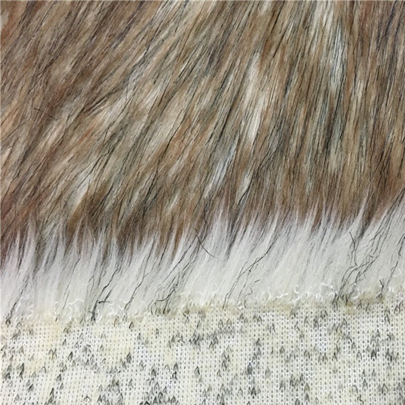High Quality Custom Long Pile Tricolor Hair Dog Faux Fox Fur Fabric For Clothing