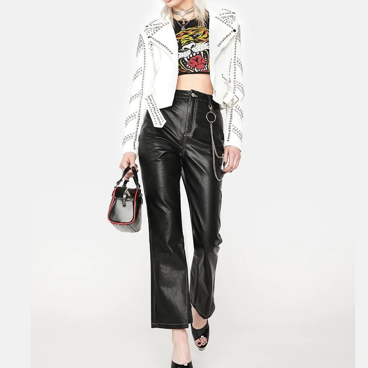 Undefined Wholesale High Quality Women rivet motor racing jacket