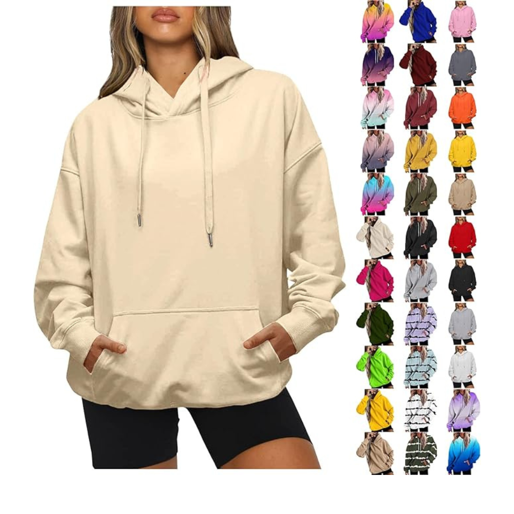 Top Selling 2024 Custom Plus Size Womens Hoodies & Sweatshirts Casual Wear Brushed Inner Lining Low Cost Low MOQ From Bangladesh