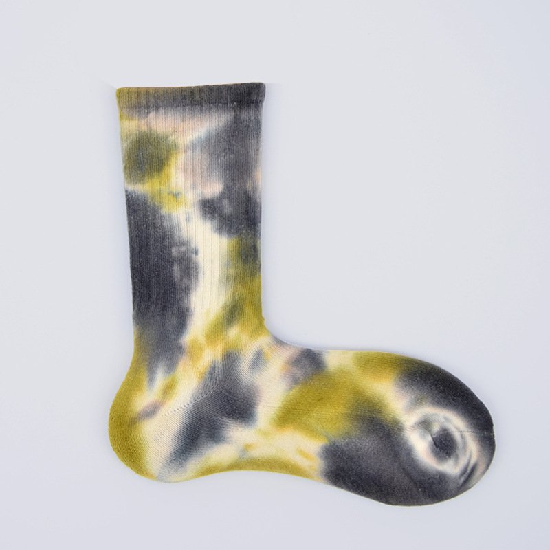 New Fashion Street Tie dyed Personalized Trendy Woman's Antiskid Socks for Girl Cotton