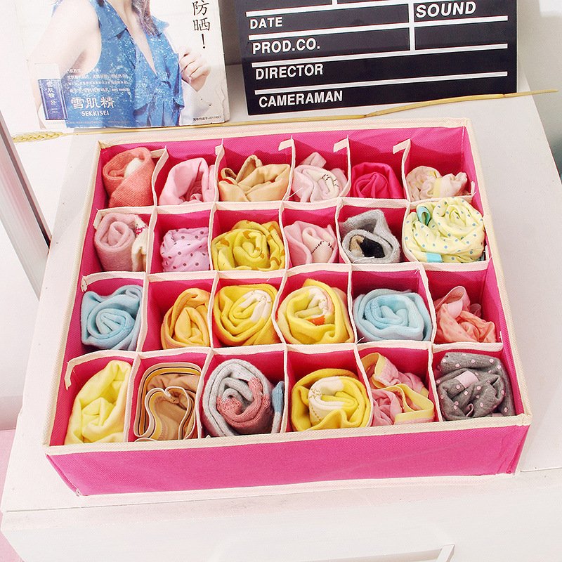 Dividers Drawer Fabric Foldable Cabinet Closet Organizers and Storage Boxes for Socks Underwear Ties