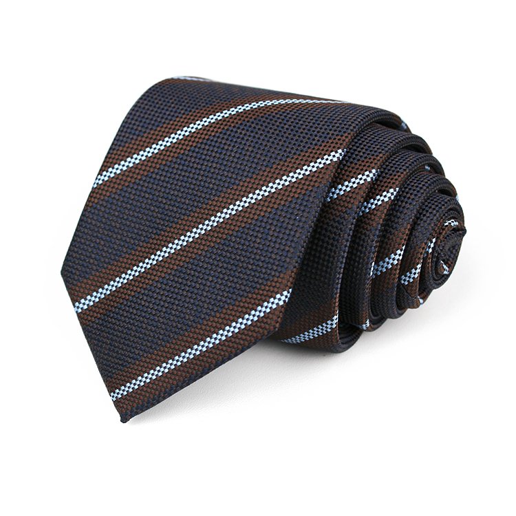 Business Casual Gravata Woven Jacquard Polyester Ties For Men Italian Custom Neck Tie