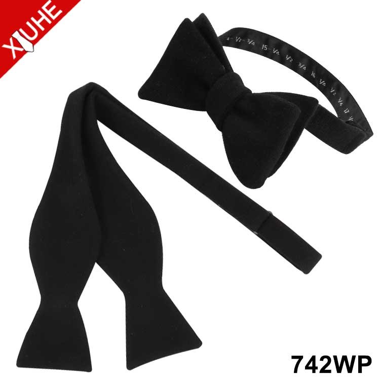High Quality Wholesale Wool Self Bowties Mens Cheap Polyester Striped Bowtie Wholesale Linen Cotton Self Tie Bow Ties