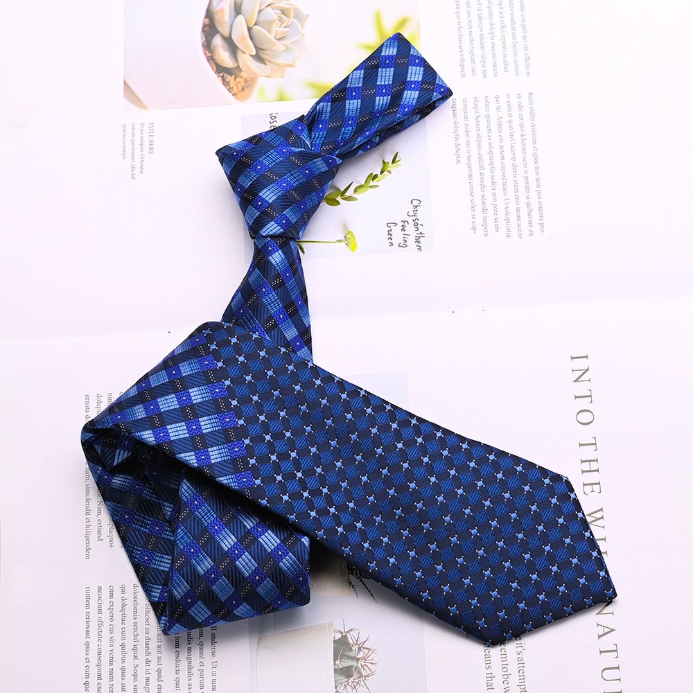Yili Factory Wholesale Handsome Woven Jacquard Corporate Logo Customization Polyester Tie