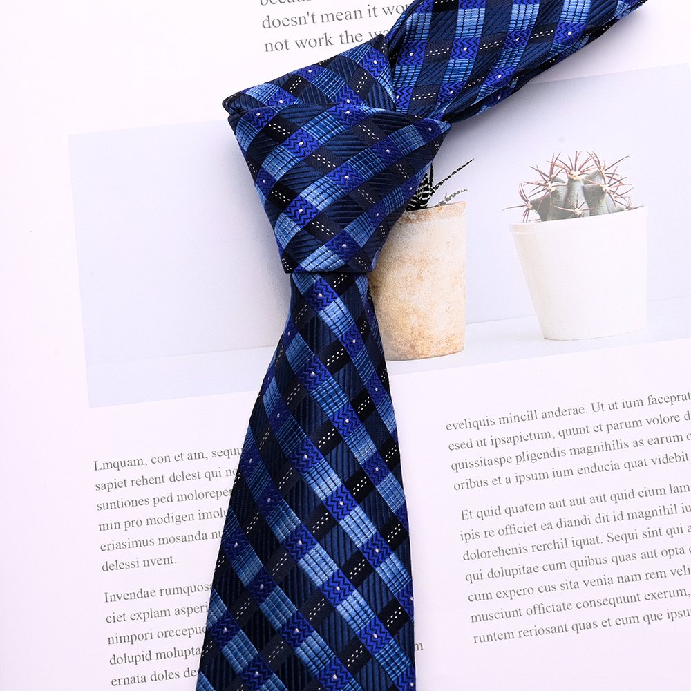 Yili Factory Wholesale Handsome Woven Jacquard Corporate Logo Customization Polyester Tie