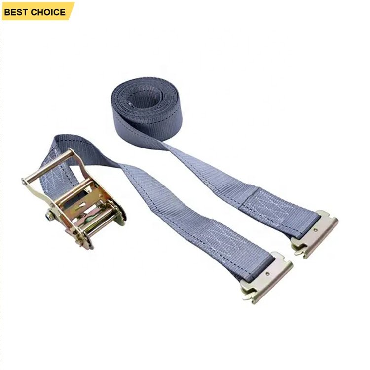 High Duty Wll1400lbs Ratchet Strap With E-truck Hook Tie Down E Truck Cargo Strap 4400lbs