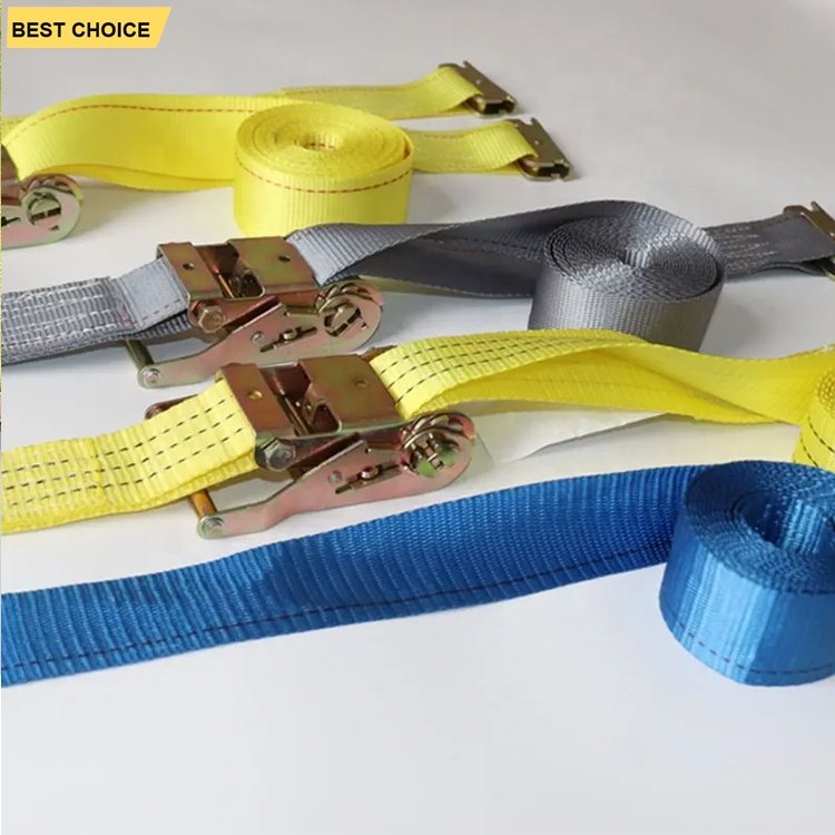 High Duty Wll1400lbs Ratchet Strap With E-truck Hook Tie Down E Truck Cargo Strap 4400lbs