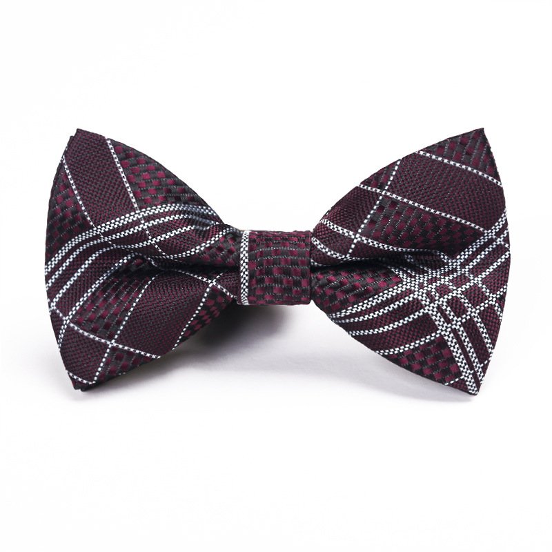 Factory in stock fashion casual polyester jacquard adjustable handmade bow tie for men suit shirt