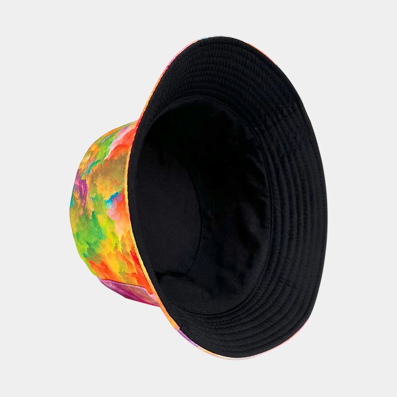 Custom Cotton Climbing Hiking Bucket Hat Sun Hat Fishing Cap Foldable Tie Dye Beach Bucket Hats