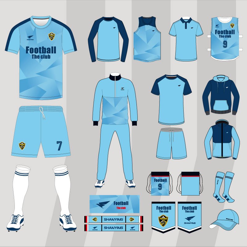 Custom Latest Jacquard Fabric Original Quick Dry Breathable Men Football & Soccer Club Uniform Short Long Sleeve Soccer Wear