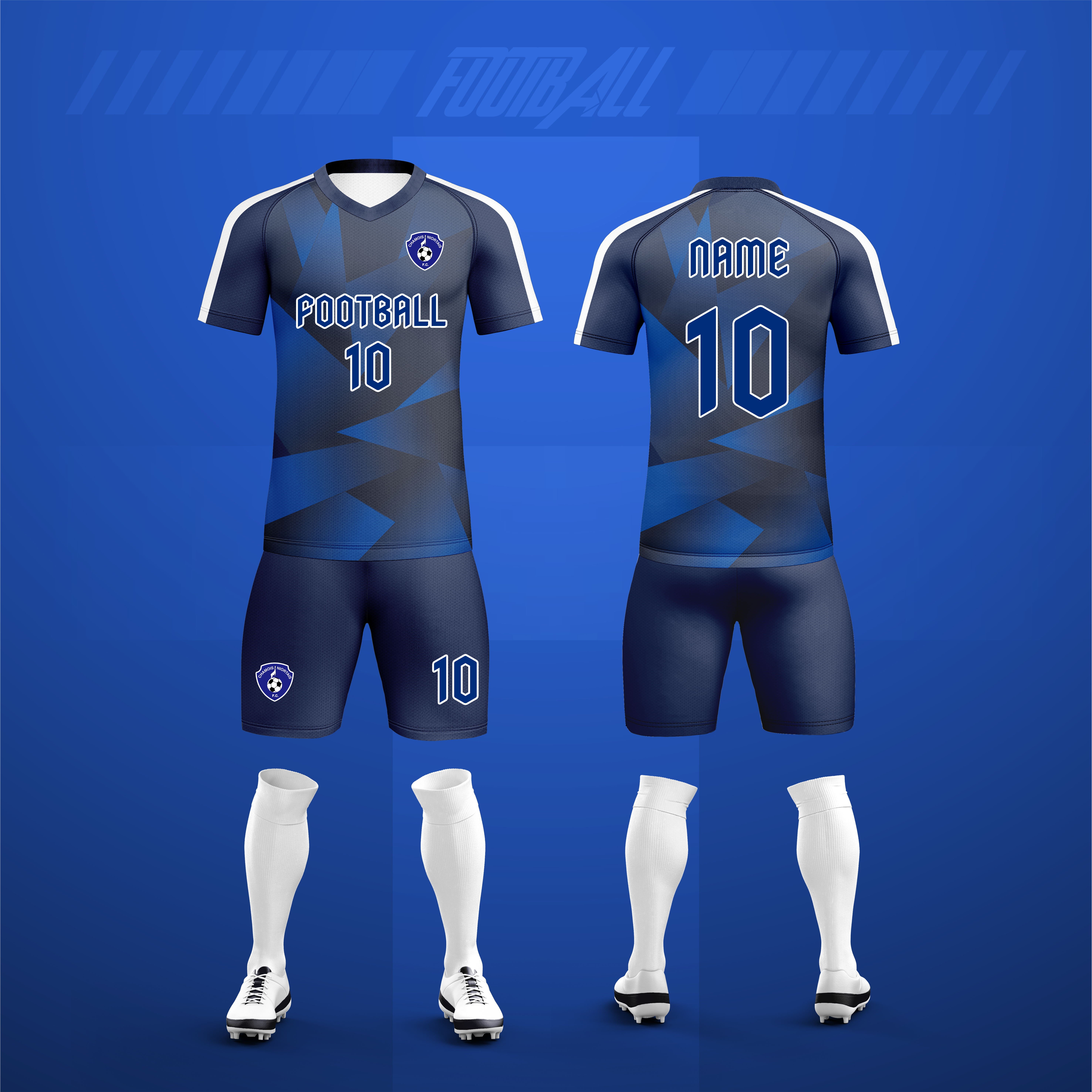 Custom Latest Jacquard Fabric Original Quick Dry Breathable Men Football & Soccer Club Uniform Short Long Sleeve Soccer Wear
