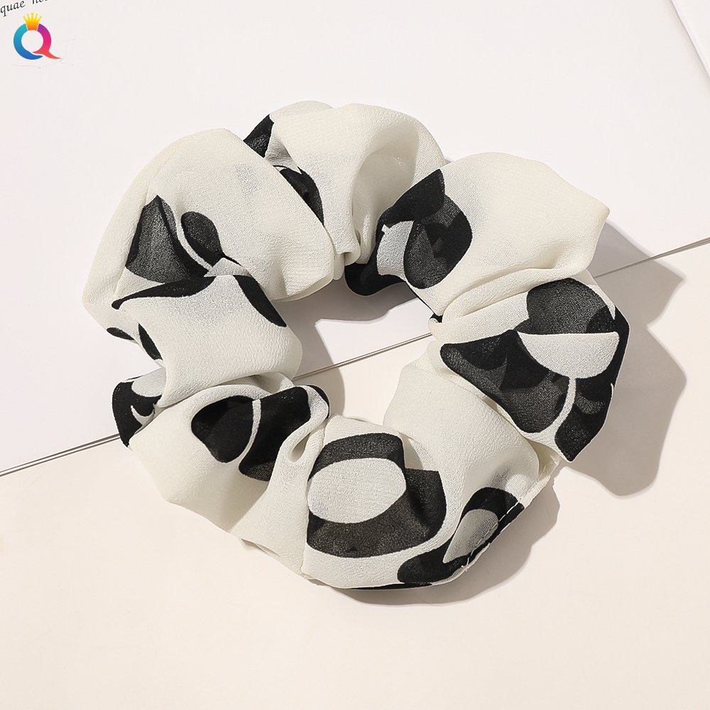 QIYUE New Fashion Girl Women Fresh Chiffon Hair Scrunchies Sweet Elastic Hair Band Scrunchies Tie For Hair