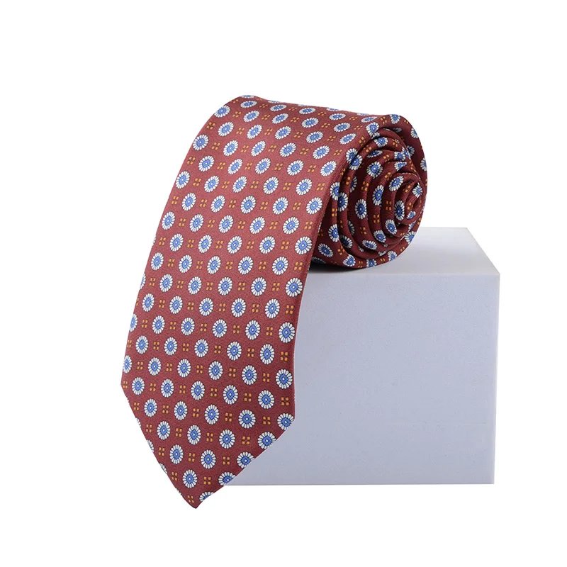 2024 Hot Selling Products New Design Men's Printed Patterned Neck Tie Custom Logo Silk Neckties for men