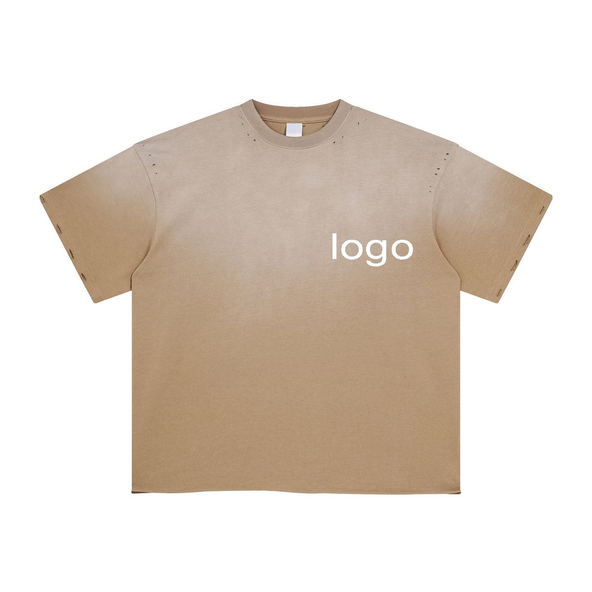 OEM personalized designs custom print tees vintage acid wash out t shirt oversized casual men Retro tie-dye distressed t shirt