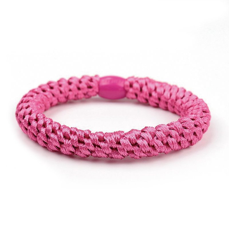 Colorful Korean Style Thick Braided Hair Tie Woven Polyester Ponytail Holders Glitter Hair Elastic Band for Daily Use