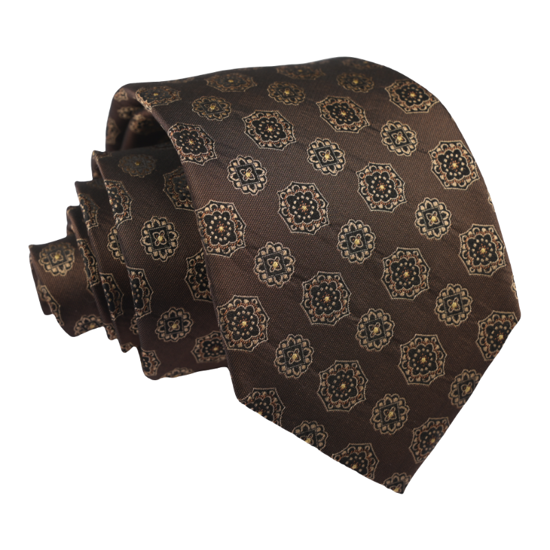 High Quality Custom Design Woven Jacquard Seven Fold Silk Tie