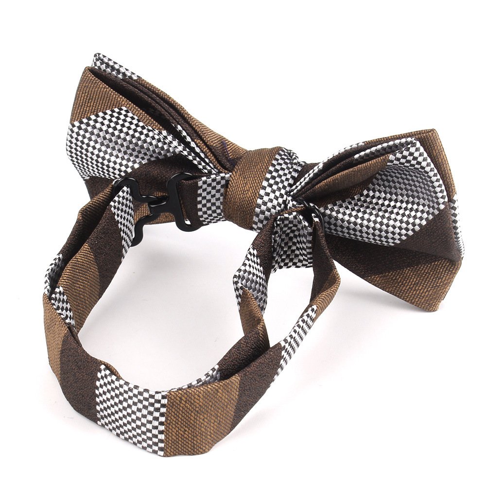 Polyester Jacquard Brown Men's Bowties Fashion Butterfly Bow Knot Male Casual Collar Tie Cravat Party Wedding Bow Ties For Men