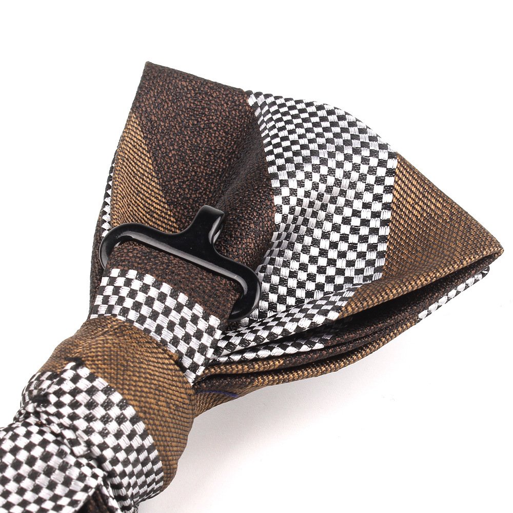 Polyester Jacquard Brown Men's Bowties Fashion Butterfly Bow Knot Male Casual Collar Tie Cravat Party Wedding Bow Ties For Men