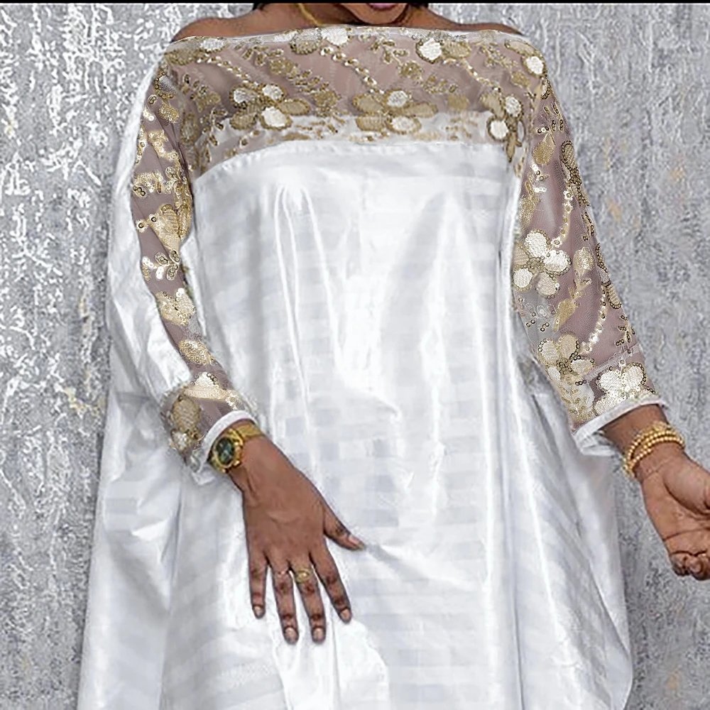 Elegant Abaya Dubai Kaftan Maxi Dress Women Plus Size African Sequin Embroidered Party Long Dresses 2023 Boubou Robe Femme