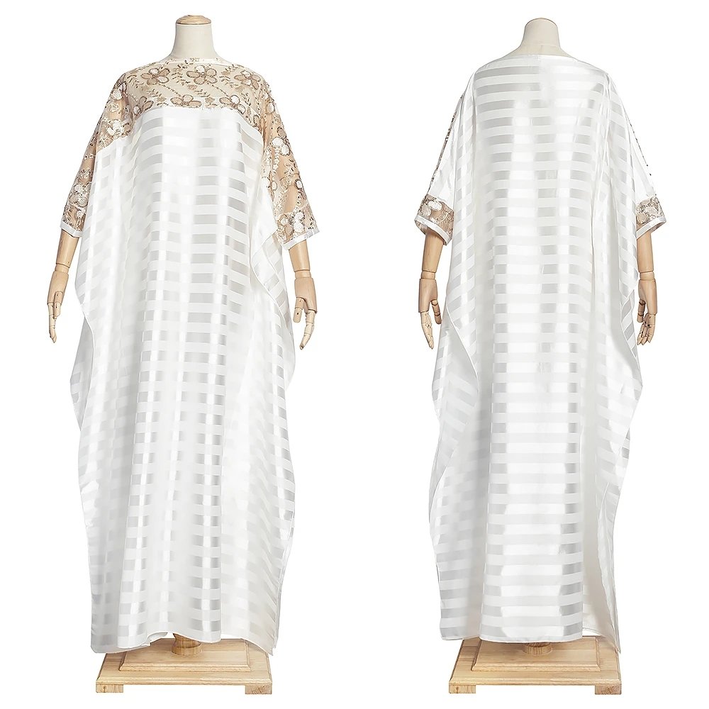 Elegant Abaya Dubai Kaftan Maxi Dress Women Plus Size African Sequin Embroidered Party Long Dresses 2023 Boubou Robe Femme