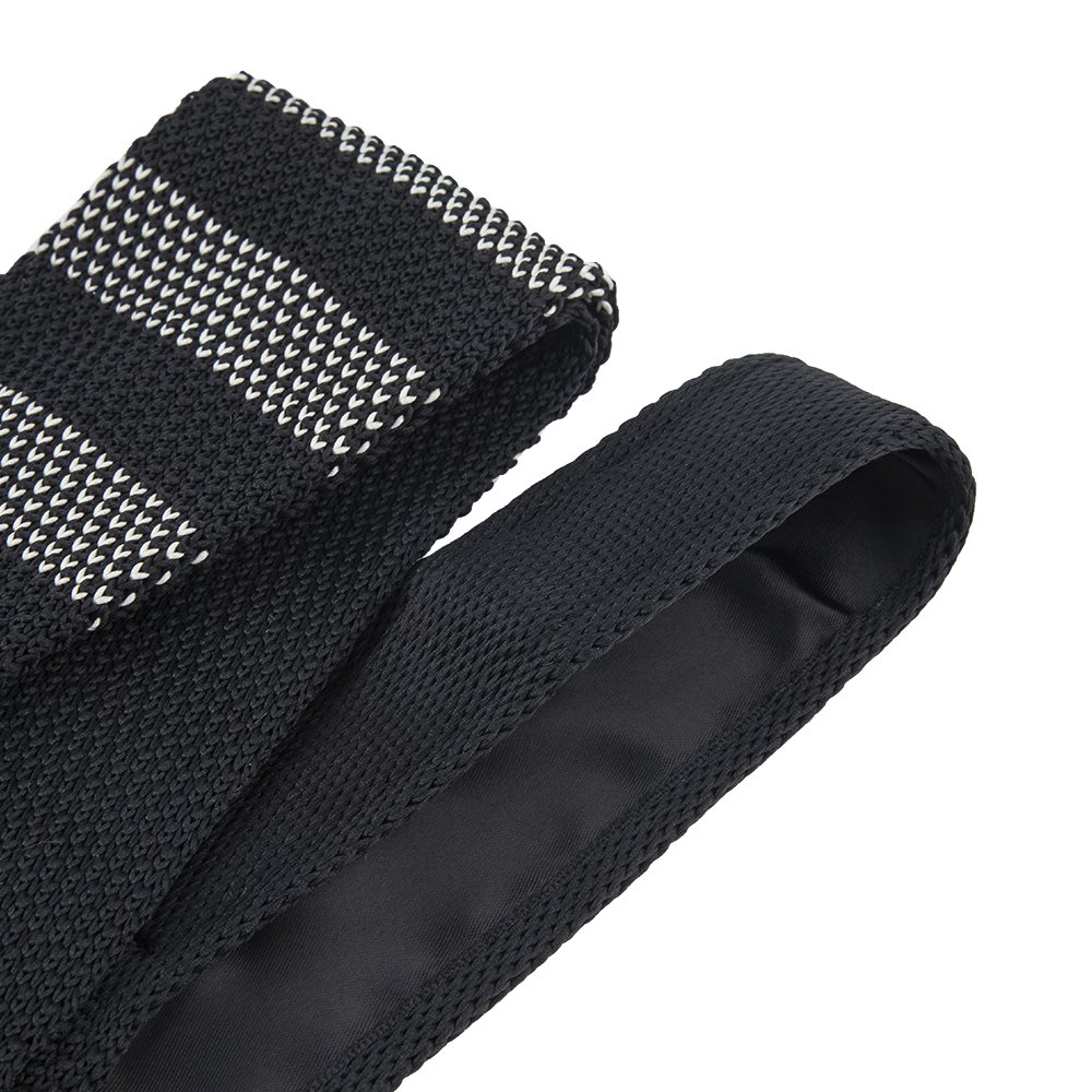 Two-Toned Stripe Men's Polyester Knit Necktie Arrow End Knitted Ties with Durable Polyester Material For Men