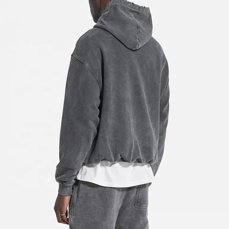 Wholesale custom xxxxl pullover hoodie heavy weight sweatshirts streetwear tie dye stone wash vintage hoodie
