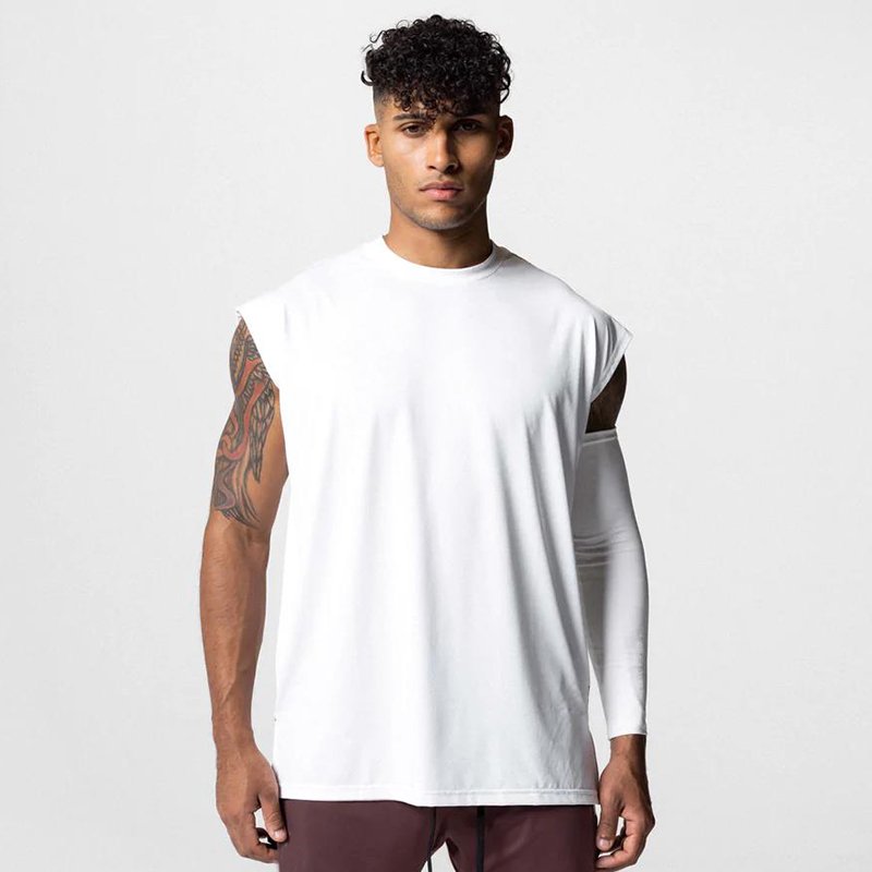 Summer Stringer Vest Loose Singlet Undershirts Sleeveless T Shirt For Men Sports Wear Workout Muscle Mesh Men Tank Top Gym