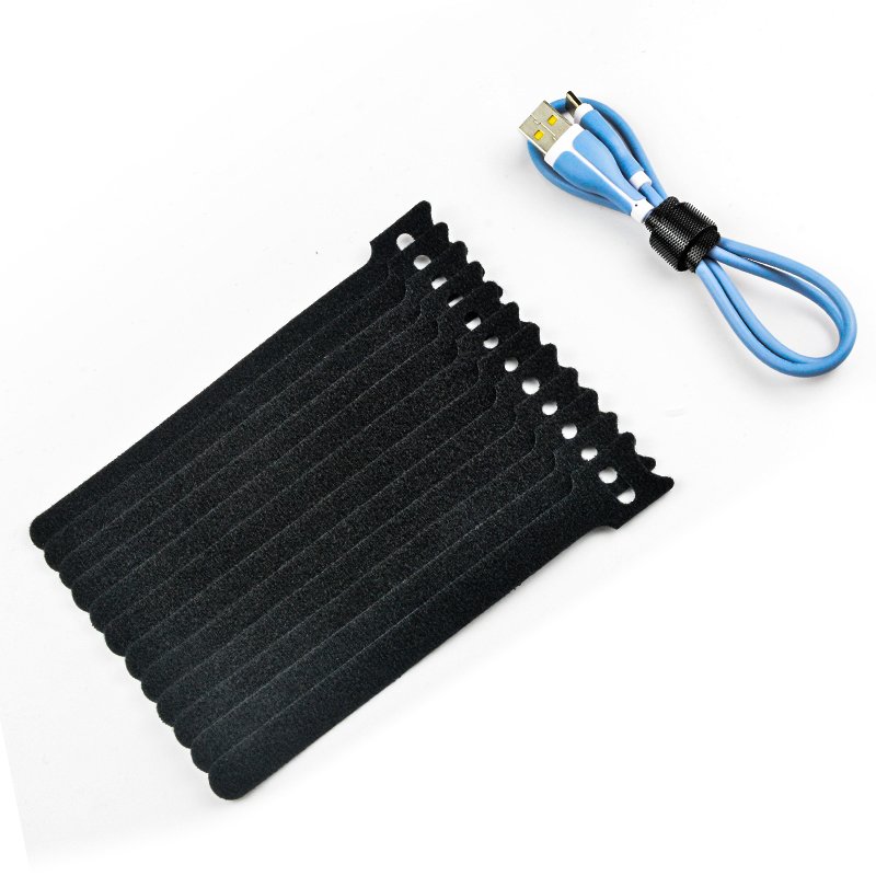 Custom logo Factory Supply nylon cable tie hook and loop organizer back to back Cable Ties