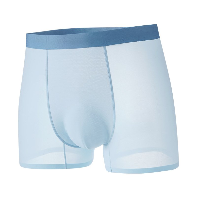 Summer ice silk men's boxers underwear ultra-thin comfortable breathable antibacterial underwear wholesale customization