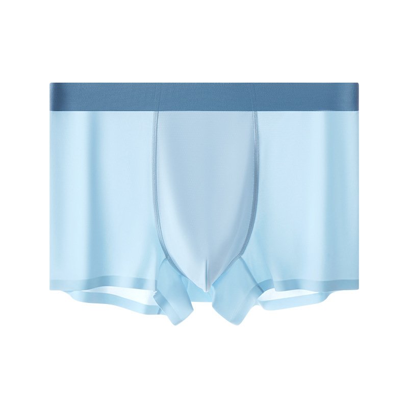 Summer ice silk men's boxers underwear ultra-thin comfortable breathable antibacterial underwear wholesale customization