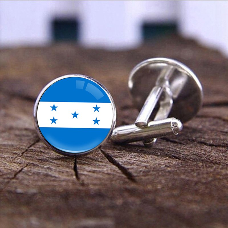 80 Models Caribbean Honduras Flag Map Tie Clip Lapel Pin Ring Brooch Cuff Link Necklace Bracelet Earrings Key Chain Jewelry Set