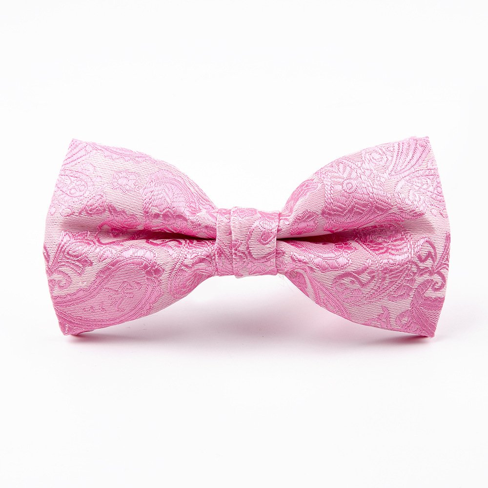 New Fashion Custom Jacquard Colorful Polyester Shirts Paisley Bow Tie For Men Business Wedding