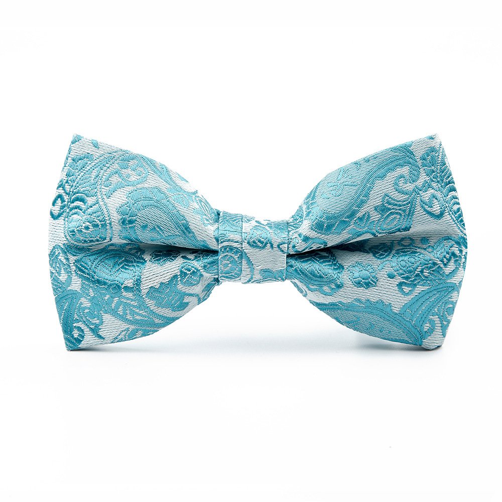 New Fashion Custom Jacquard Colorful Polyester Shirts Paisley Bow Tie For Men Business Wedding